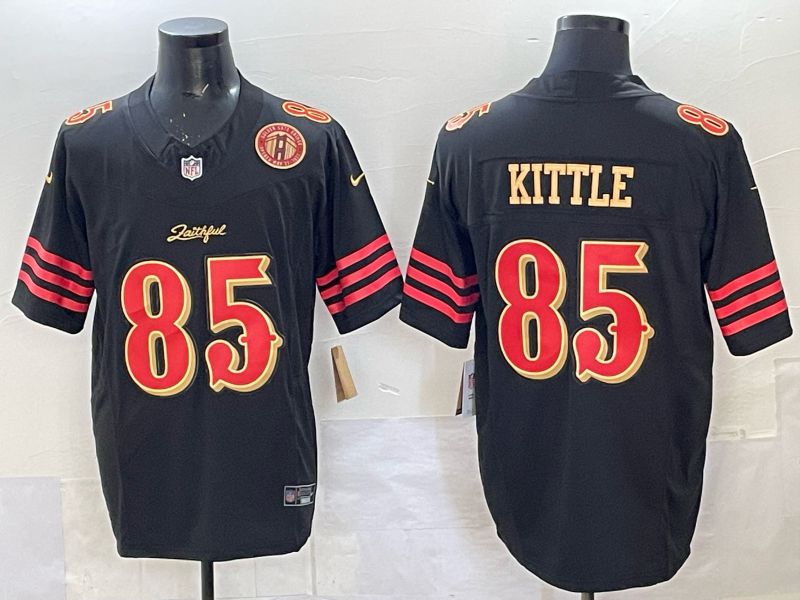 Men Nike San Francisco 49ers #85 Kittle black Limited NFL 2025 Jersey 0015->san francisco 49ers->NFL Jersey